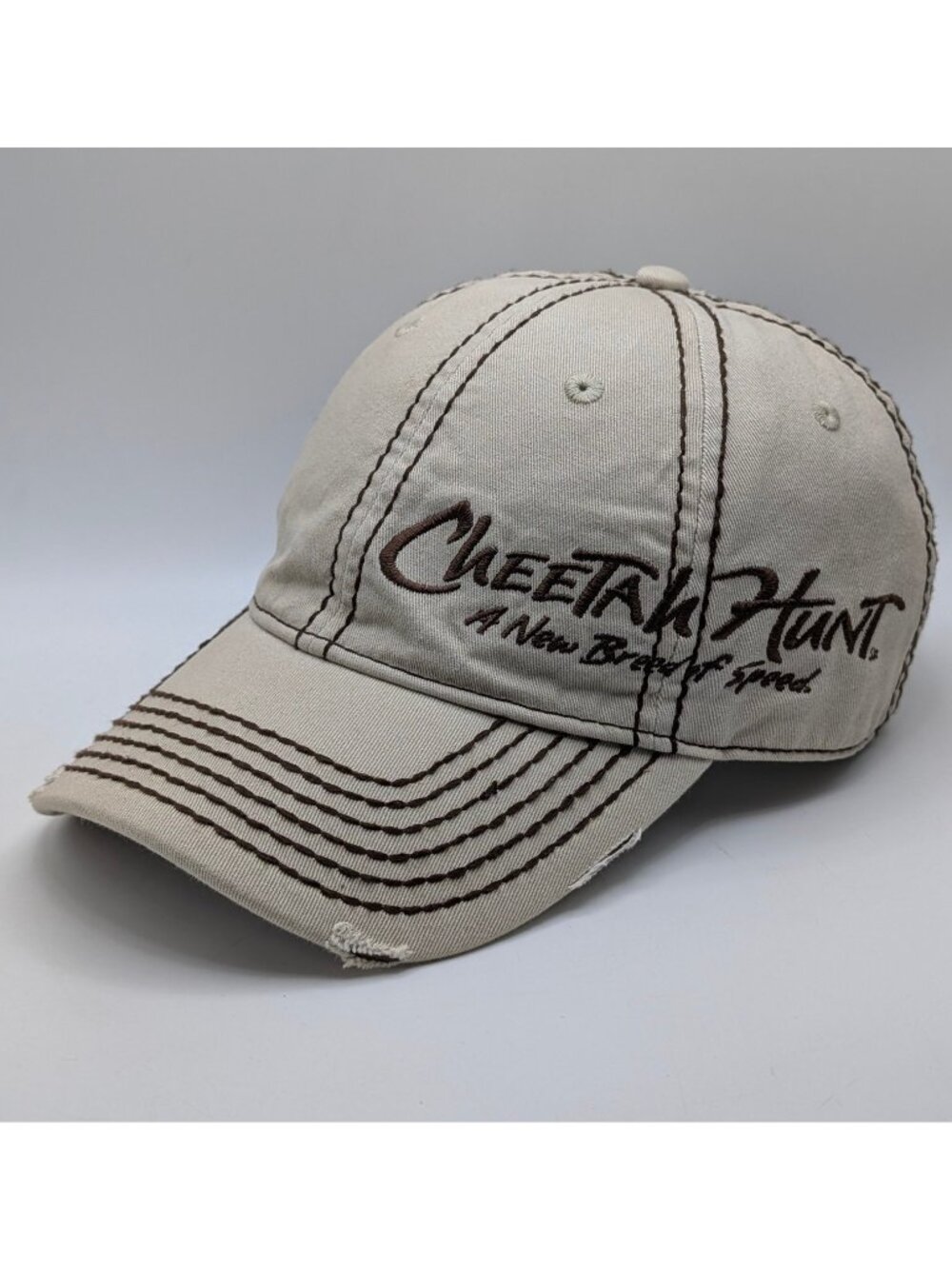 Cheetah Hunt Busch Gardens Hat Unisex Adult Adjustable Strap Back Tan Beige Cap
